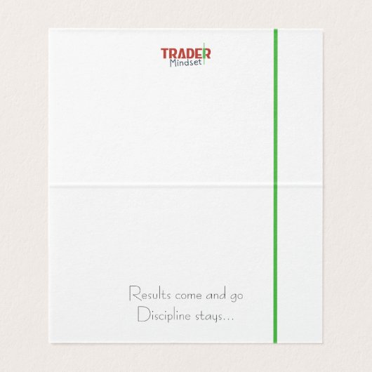 Trader Mindset – Discipline Focused Trading Kaart (Binnenkant ongevouwen)