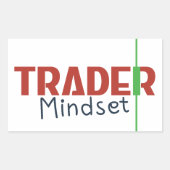 Trader Mindset – Discipline Focused Trading Rechthoekige Sticker (Voorkant)