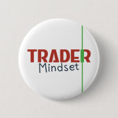 Trader Mindset – Discipline Focused Trading Ronde Button 5,7 Cm (Voorkant)