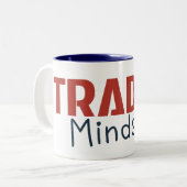 Trader Mindset – Discipline Focused Trading Tweekleurige Koffiemok (Voorkant links)