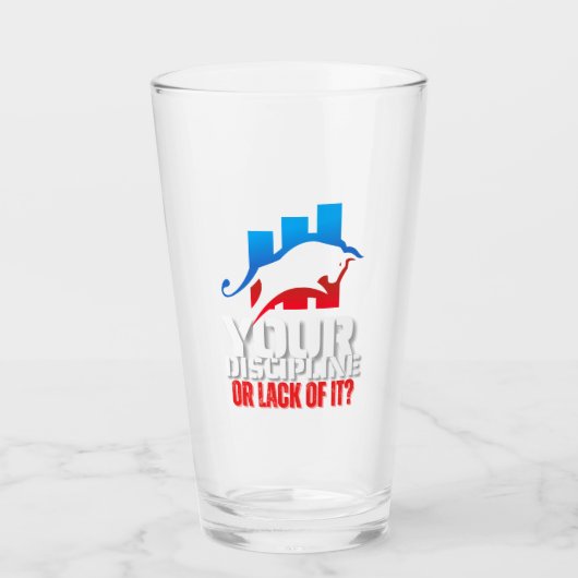 Trader motivation | Bull | Discipline Glas (Voorkant)