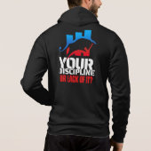 Trader motivation | Bull | Discipline Hoodie (Achterkant)