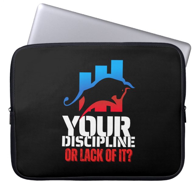 Trader motivation | Bull | Discipline Laptop Sleeve (Voorkant)