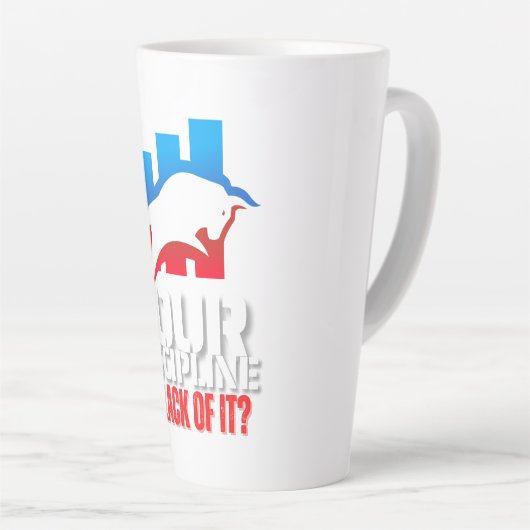 Trader motivation | Bull | Discipline Latte Mok (Rechterhoek)