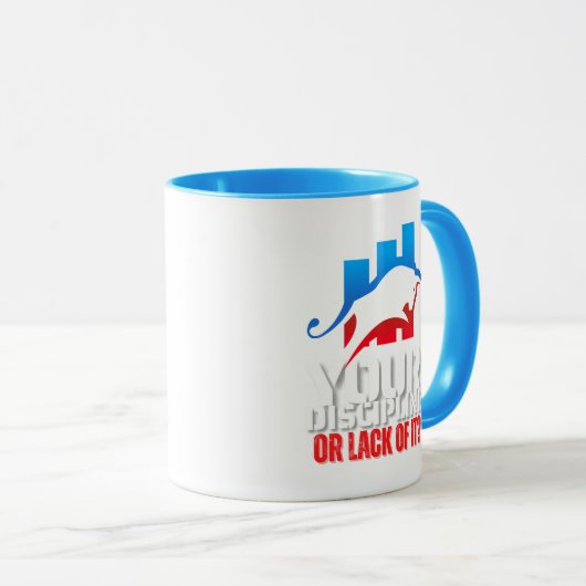 Trader motivation | Bull | Discipline Mok (Voorkant rechts)