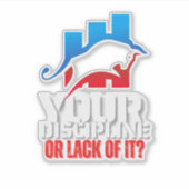 Trader motivation | Bull | Discipline Sticker (Voorkant)