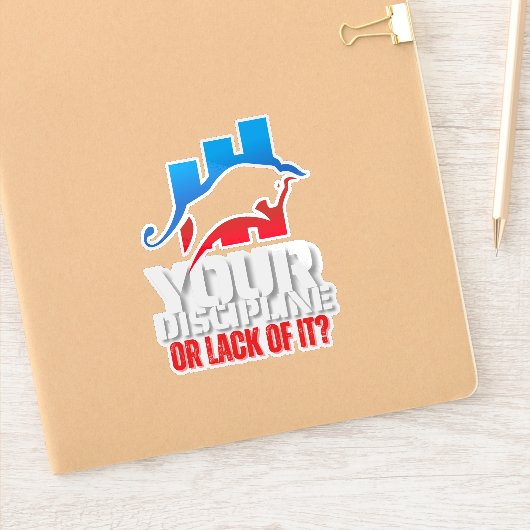 Trader motivation | Bull | Discipline Sticker (Notitieboek)