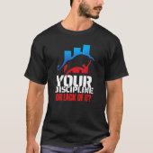Trader motivation | Bull | Discipline T-shirt (Voorkant)