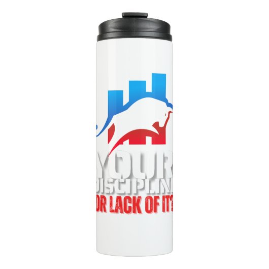 Trader motivation | Bull | Discipline Thermosbeker (Voorkant)