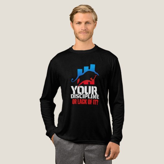 Trader motivation | Bull | Discipline Tri-Blend Shirt (Voorkant)