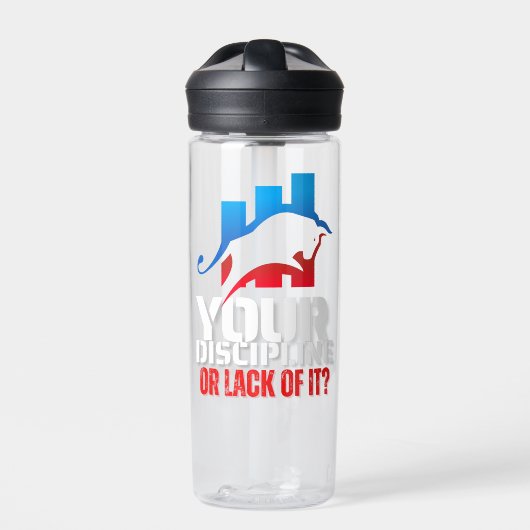 Trader motivation | Bull | Discipline Waterfles (Voorkant)