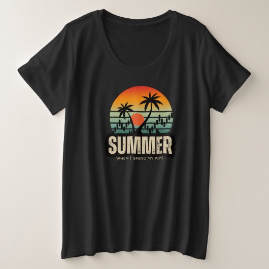 Trader ontwerp | Zomer | Grappig Grote Maat T-shirt (Design voorkant)