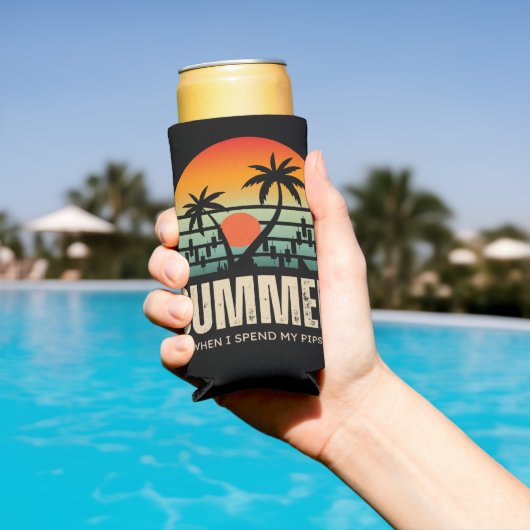 Trader ontwerp | Zomer | Grappig Seltzer Blikjeskoeler (Insitu Zwembad)
