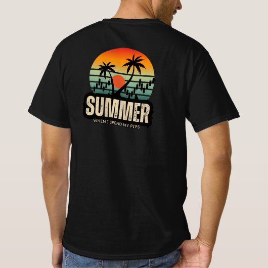Trader ontwerp | Zomer | Grappig T-shirt (Achterkant)