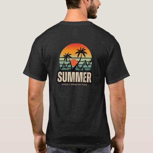 Trader ontwerp | Zomer | Grappig T-shirt (Achterkant)