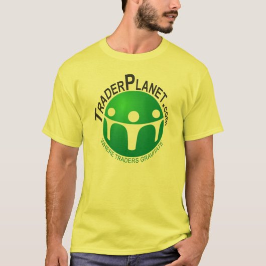 TraderPlanet.com Mannen Basic T-shirt (Voorkant)