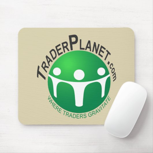 TraderPlanet.com mousepad met "warped" logo Muismat (Met muis)