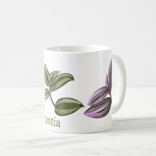 Tradescantia cup koffiemok (Voorkant rechts)