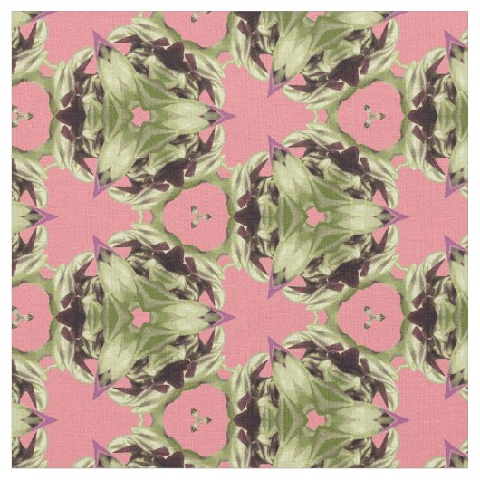 Tradescantia Kaleidoscoop Stof (Close Up)