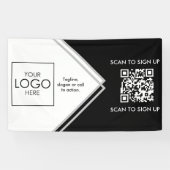 Tradeshow Display Signage QR-code Upload uw Logo Spandoek (Horizontaal)