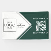 Tradeshow Display Signage QR-code Upload uw Logo Spandoek (Horizontaal)