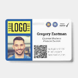 Tradesman Foto ID QR Code Blue Badge