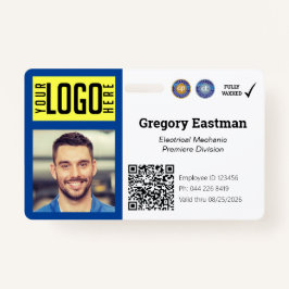 Tradesman Foto ID QR Code Blue Badge