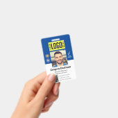 Tradesman Photo ID Vaccine QR Code Blue Badge (Handheld)