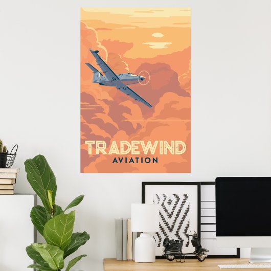 Tradewind Aviation Poster (Thuiskantoor)