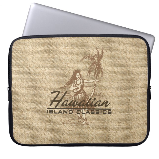 Tradewinds Hawaiian Hula Girl Neopree Wetsuit Laptop Sleeve (Voorkant)