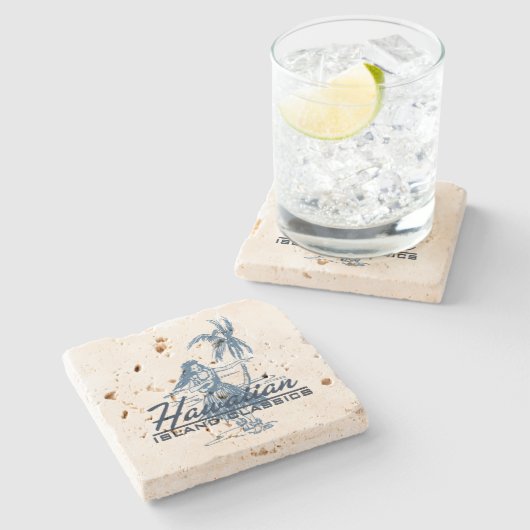 Tradewinds Hawaiian Hula Girl Tiki Bar Onderzetter (Zijkant)