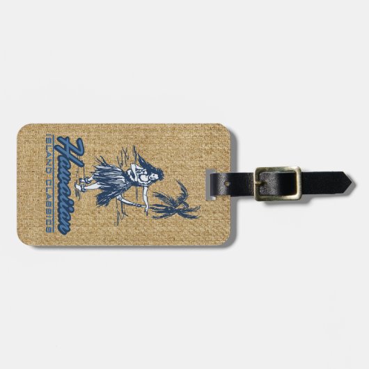 Tradewinds Hawaiian Island Hula Girl Bright Bagagelabel (Voorkant horizontaal)