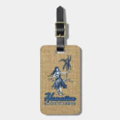 Tradewinds Hawaiian Island Hula Girl Bright Bagagelabel (Voorkant verticaal)