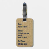 Tradewinds Hawaiian Island Hula Girl Bright Bagagelabel (Achterkant verticaal)