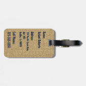 Tradewinds Hawaiian Island Hula Girl Bright Bagagelabel (Achterkant horizontaal)