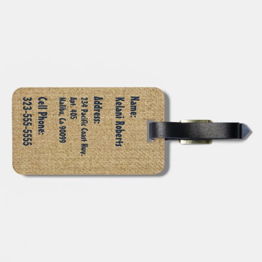 Tradewinds Hawaiian Island Hula Girl Bright Bagagelabel (Achterkant horizontaal)