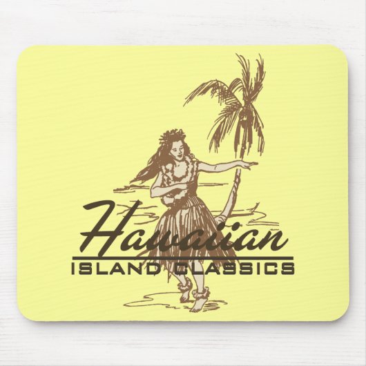 Tradewinds Hawaiian Island Hula Girl Bright Muismat (Voorkant)