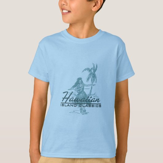 Tradewinds Hawaiian Island Hula Girl T-shirt (Voorkant)