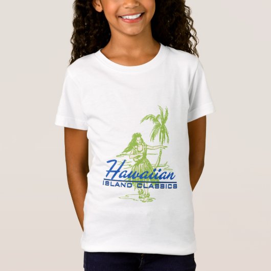 Tradewinds Hawaiian Island Hula Girl T-shirt (Voorkant)