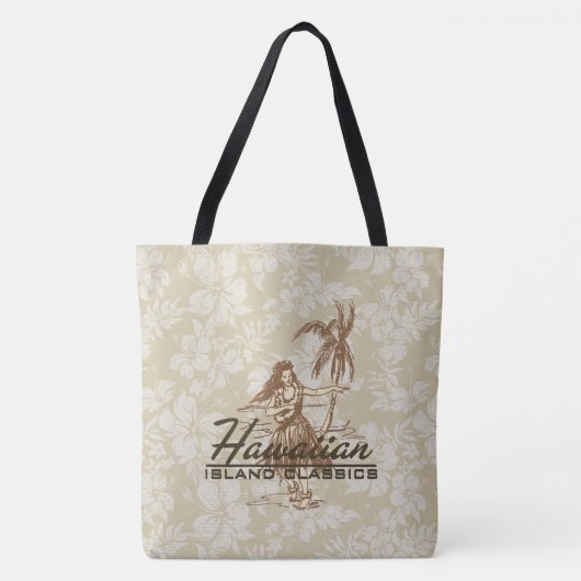Tradewinds Hawaiian Island Hula Hibiscus Beach Tote Bag (Voorkant)
