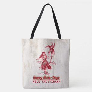 Tradewinds Holiday Hawaiian Hula Girl Beach Tote Bag
