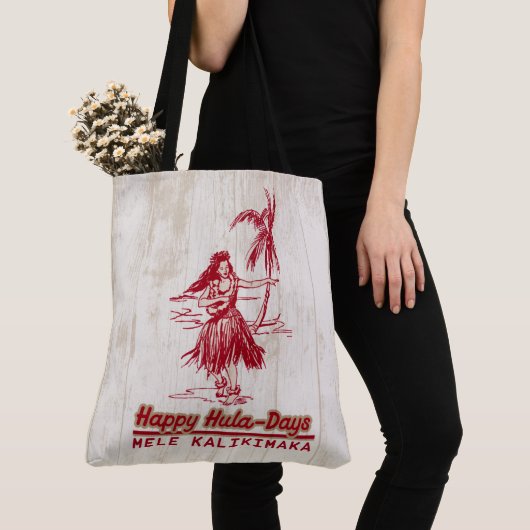 Tradewinds Holiday Hawaiian Hula Girl Beach Tote Bag (Dichtbij)