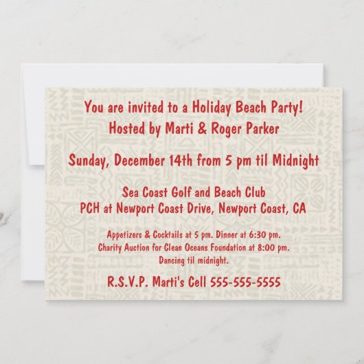 Tradewinds Holiday Hawaiian Hula Girl Kaart (Achterkant)