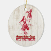 Tradewinds Holiday Hawaiian Hula Girl Keramisch Ornament (Links)