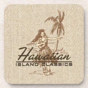 Tradewinds Hula Girl Hawaïaanse kurken rug Onderzetter