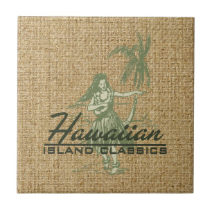Tradewinds Hula Girl Hawaïaanse tegel onderzetter Tegeltje