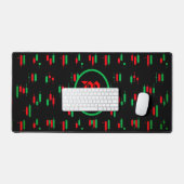 Trading Chart Patroon Streetwear Rood Groene Kaars Bureaumat (Keyboard & Muis)