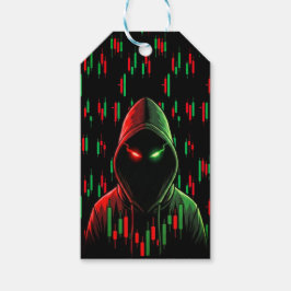 Trading Chart Patroon Streetwear Rood Groene Kaars Cadeaulabel