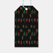 Trading Chart Patroon Streetwear Rood Groene Kaars Cadeaulabel (Achterkant)