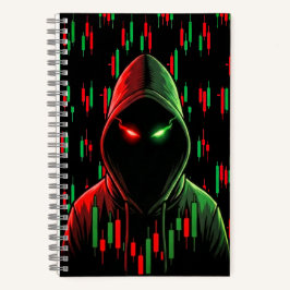 Trading Chart Patroon Streetwear Rood Groene Kaars Notitieboek